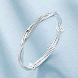 Fashion 925 Sterling Silver Lucky Beads charm Bangles For Women - Charm Bracelets Luxury Designer Jewellery - The Jewellery Supermarket
