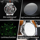 Luxury Brand Casual Fashion Luxury Quartz Watch for Men Luminous Waterproof New Silicone Strap Wristwatch