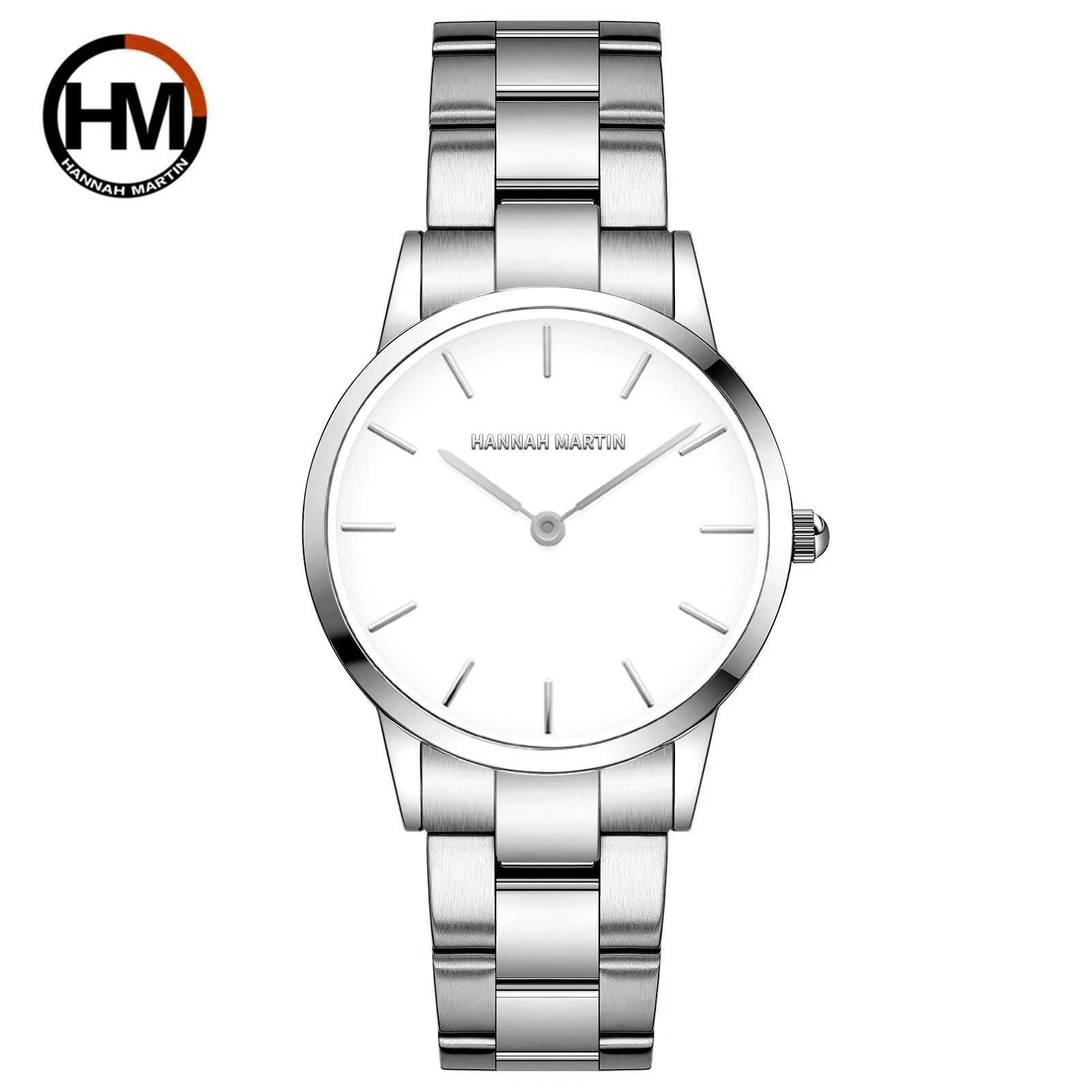Elegant Rose Gold Plated Round Dial Stain Steel Band Women Watches Japan Movement Quartz Waterproof Wristwatches