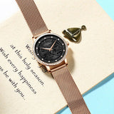 Elegant Top Layer Cowhide or Stainless Steel Strap Luxury Watch Quartz Movement 3ATM Waterproof Ladies Watches