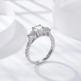 Wonderful 5 Stones Sparkling 18KGP 3.6CT All Moissanite Diamonds Rings Wedding Engagement Sterling Silver Jewellery