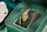 Luxury Snake Design Women's Quartz Bracelet Wrist Watches - Fashion Rhinestone Encrusted New Style Gift