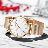 Top Brand Elegant Bohemian Style Women Watches  Simple Stainless Steel Mesh Strap Quartz Fashion Bracelet Watches