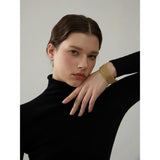 New Waterproof Stainless Steel Metal Wide Open Bracelet Bangle for Women High Quality Statement Daily Jewellery - The Jewellery Supermarket