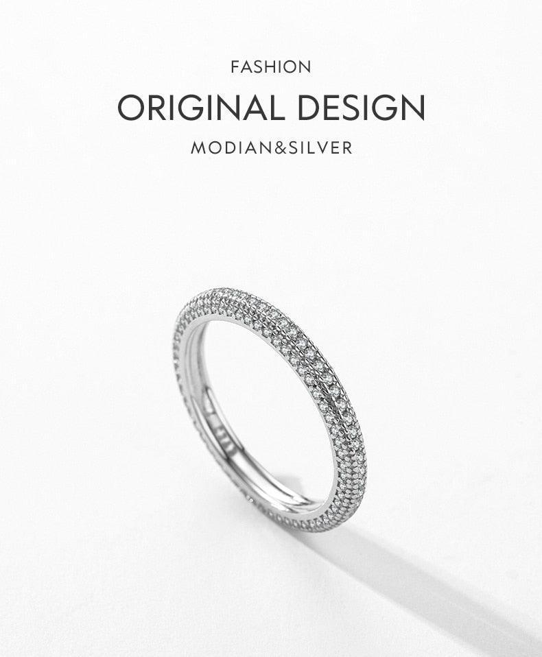 New Silver Luxury Sparkling Clear AAAA Simulated Diamonds Ring - Wedding Engagement  Fine Jewellery - The Jewellery Supermarket