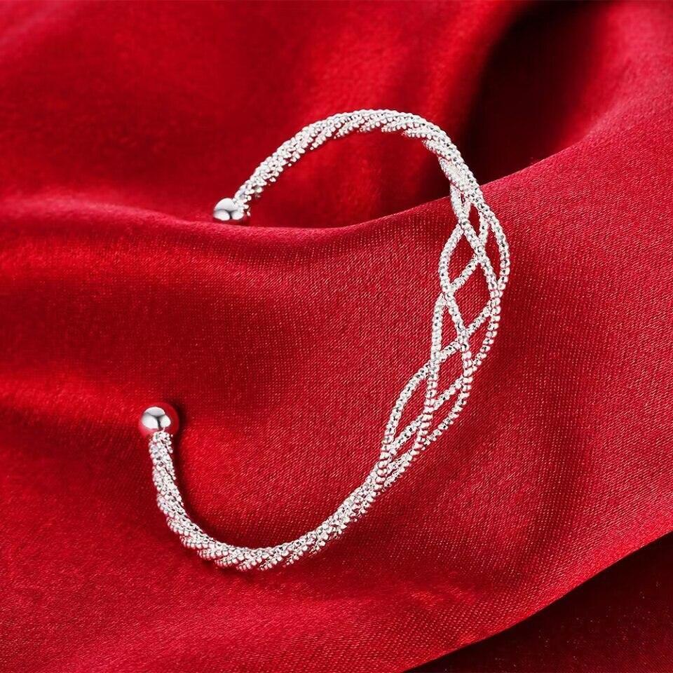 Fashion 925 Sterling Silver Lucky Beads charm Bangles For Women - Charm Bracelets Luxury Designer Jewellery - The Jewellery Supermarket