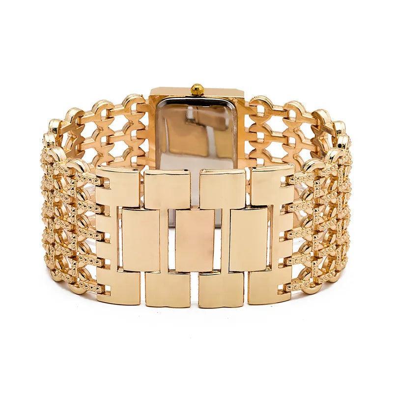 Classic Square Gold Women Watches High-end Temperament Ladies Dress Bracelet Watch Luxury Diamonds Quartz Wristwatch Montre - The Jewellery Supermarket