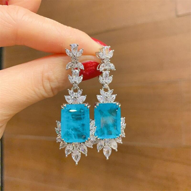 New Arrival Fashion Paraiba Tourmaline Necklace Pendant Ring Earrings. Women's Luxury Fine Jewellery Sets - The Jewellery Supermarket