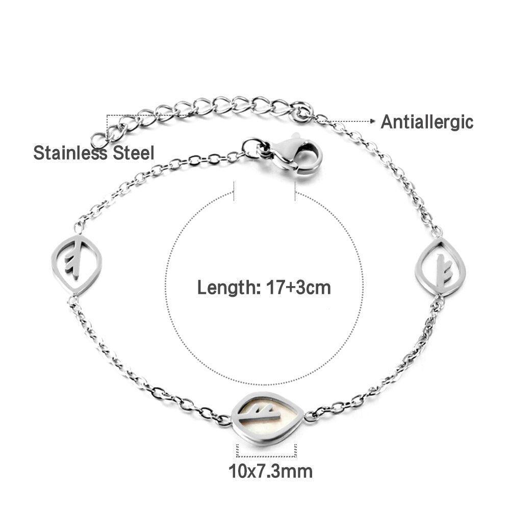 Elegant White Shell Charm Bracelet For Women - Hollow Flower Chain Stainless Steel Luxury Jewellery  - The Jewellery Supermarket