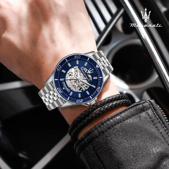 Maserati Sports Watch Men's Hollow Automatic Mechanical Fashion Perspective of European and American Watches