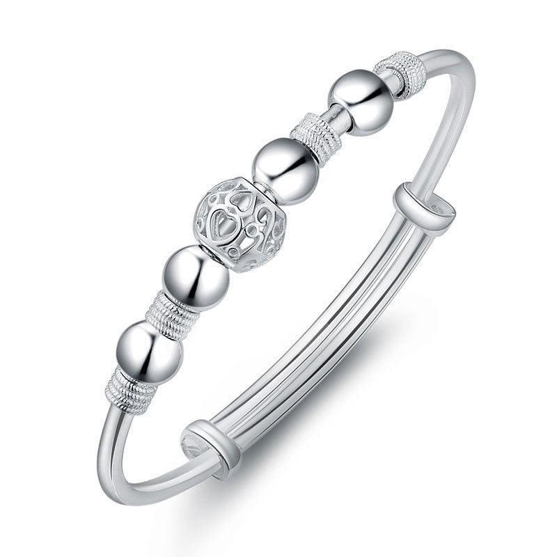 Fashion 925 Sterling Silver Lucky Beads charm Bangles For Women - Charm Bracelets Luxury Designer Jewellery - The Jewellery Supermarket