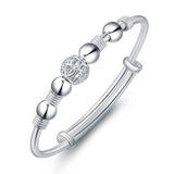 Fashion 925 Sterling Silver Lucky Beads charm Bangles For Women - Charm Bracelets Luxury Designer Jewellery - The Jewellery Supermarket