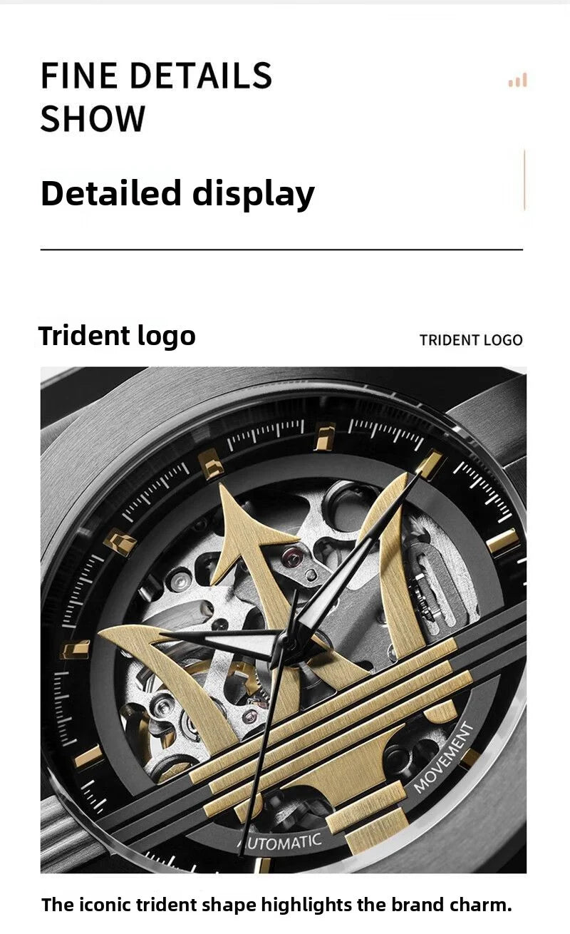 Maserati Mechanical Watch POTENZA Power Series Trident Fashion Mechanical Exquisite European American Watch