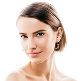 Trendy 14KGP Moissanite Diamonds 0.3CT D Color Paperclip Link Silver Huggie Hoop Earrings Fine Jewellery - The Jewellery Supermarket