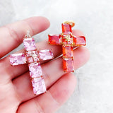 Brand New Filigree Star Handcrafted AAA CZ Crystals Cross Pendant Fine 925 Sterling Silver Jewellery For Women - The Jewellery Supermarket