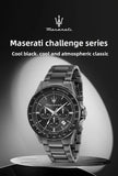 Original Luxury Maserati Men's Watch SFIDA Challenge Series Luxury Business Trendy Black Gold Steel Belt Watch