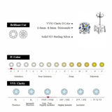 Top Quality 2 Carat 8.0mm D Colour Moissanite Stud Earrings 925 Sterling Silver Sparkling Fine Jewellery For Women/Men - The Jewellery Supermarket