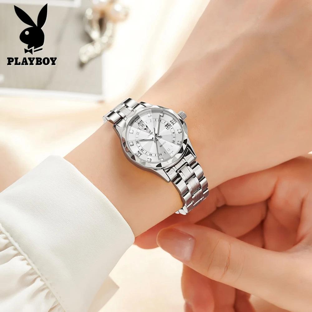 Elegant Luxury Brand Fashion Trend Quartz Lady's Watch Best Selling Waterproof Luminous Stainless Steel Watches
