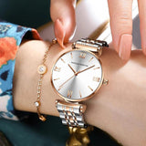 New Elegant Leisure Watch Top Brand Japanese Movement Stainless Steel Fashion Roman Scale Women's Quartz Watches