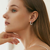 Attractive D Colour VVS1 Bling Cluster Round Cut Moissanite Diamonds Delicate Charm Stud Earrings For Women - The Jewellery Supermarket