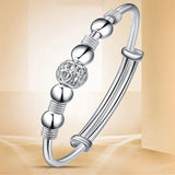 Fashion 925 Sterling Silver Lucky Beads charm Bangles For Women - Charm Bracelets Luxury Designer Jewellery - The Jewellery Supermarket