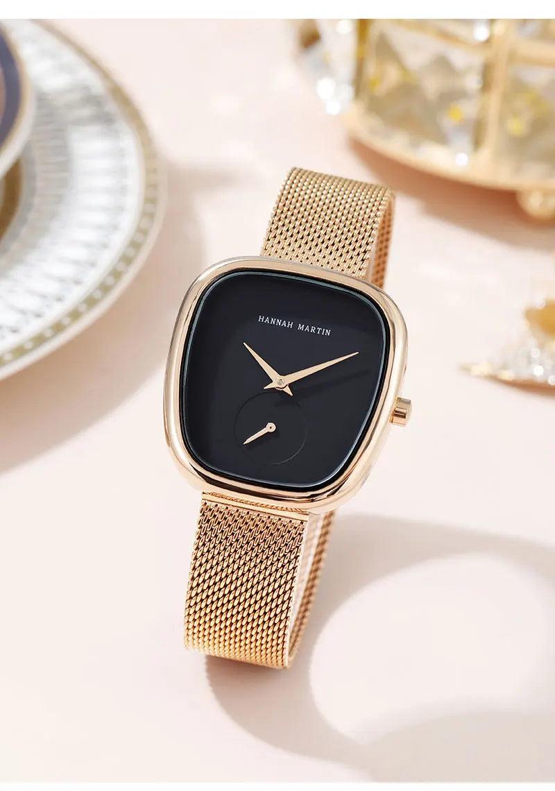 New Luxury Elegant Multifunction Ladies Watches. New Barrel Design Waterproof Quartz Wristwatches for Women