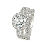 Amazing Marquise or Emerald Cut AAAAA Quality High Carbon Lab Created Diamond Luxury Ring Sets for Women - The Jewellery Supermarket