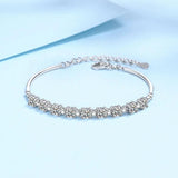 Superb 18K WGP Ideal Cut 4mm 2.7ct D Color High Quality Moissanite Diamonds Tennis Bracelet - The Jewellery Supermarket