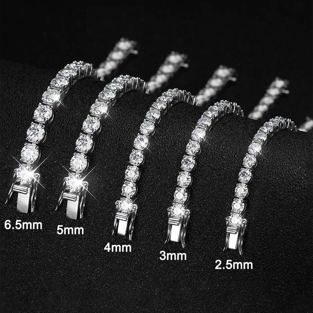 Astounding 18K WGP D Colour VVS1 Moissanite Diamonds Tennis Bracelet - Silver Certified Bracelet with GRA - The Jewellery Supermarket