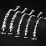 Astounding 18K WGP D Colour VVS1 Moissanite Diamonds Tennis Bracelet - Silver Certified Bracelet with GRA - The Jewellery Supermarket
