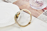 Luxury Snake Design Women's Quartz Bracelet Wrist Watches - Fashion Rhinestone Encrusted New Style Gift