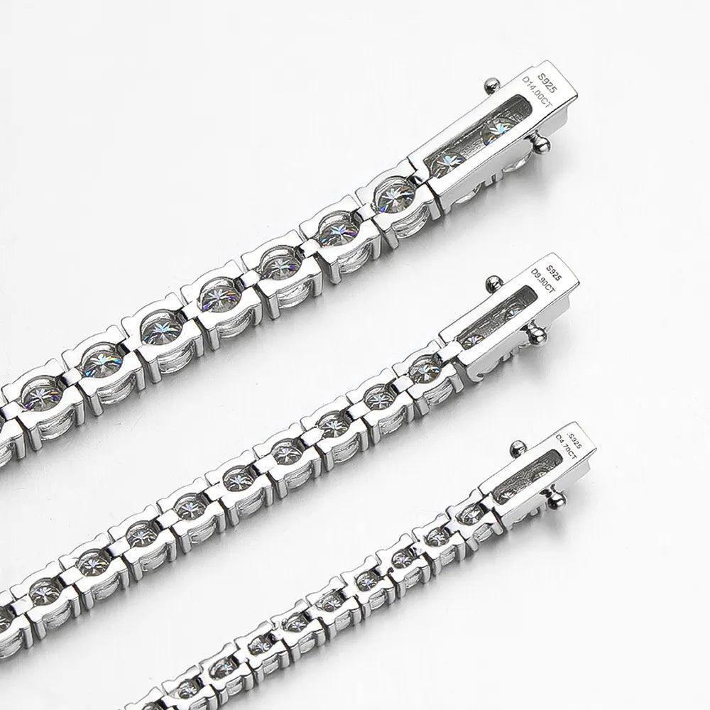 Terrific 18KGP GRA Certified VVS1 Full Moissanite Diamonds Tennis Bracelet - Silver Bracelet Fine Jewellery - The Jewellery Supermarket