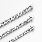 Terrific 18KGP GRA Certified VVS1 Full Moissanite Diamonds Tennis Bracelet - Silver Bracelet Fine Jewellery - The Jewellery Supermarket
