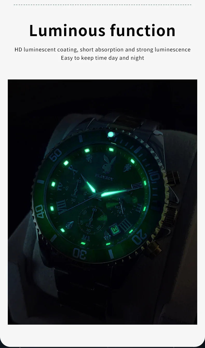 PLAYBOY High Quality Multifunction Best Selling Original Luxury Waterproof Fashion Business Quartz Wrist Watches