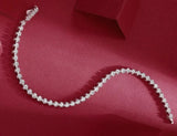 Sparkling Full 0.03ct D Colour Moissanite Diamonds Tennis Bracelet for Women, Fine Jewellery Diamond Link Bracelets - The Jewellery Supermarket