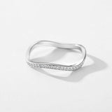 Geometric Twisted Sparkling AAAA Simulated Diamonds Ring - Wedding Engagement Statement Fine Jewellery - The Jewellery Supermarket