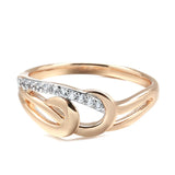 Fine Wedding Jewellery Fashion Luxury 14K Filled Rose Gold Micro-wax Inlay AAA Zircon Diamonds Ring