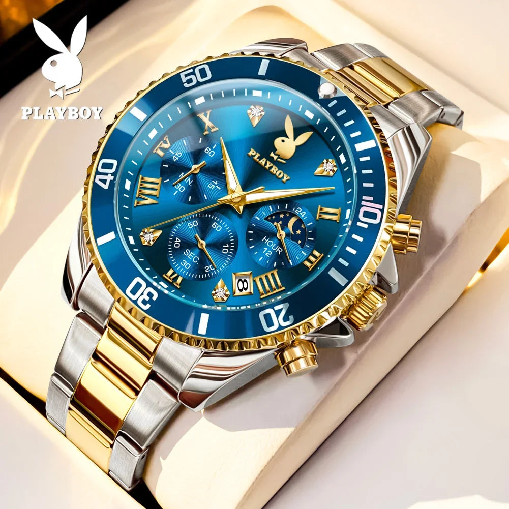 PLAYBOY High Quality Multifunction Best Selling Original Luxury Waterproof Fashion Business Quartz Wrist Watches