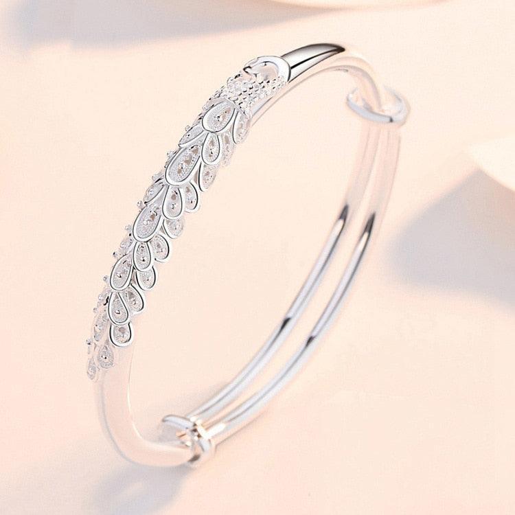 Fashion 925 Sterling Silver Lucky Beads charm Bangles For Women - Charm Bracelets Luxury Designer Jewellery - The Jewellery Supermarket