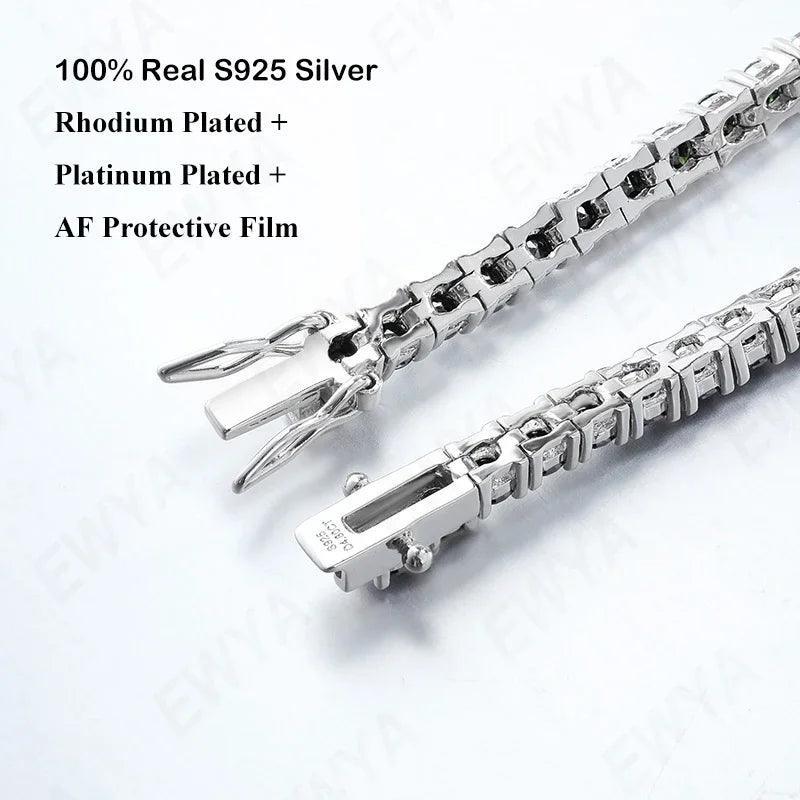 Sparkling 0.1ct 3mm D VVS1 Moissanite Diamonds Bracelet with GRA -  Sterling Silver Wedding Party Fine Jewellery - The Jewellery Supermarket