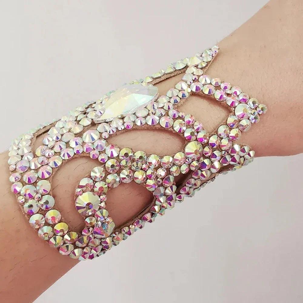 New Hollow Water Drop Rhinestone Bracelet Bangle for Women - Fashion Bangle Adjustable Jewellery