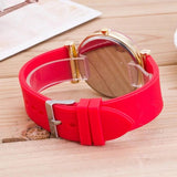 Luxury Brand Ladies Watches - White Silicone Diamond Letter Waterproof Digital Quartz Wrist Watches For Women - The Jewellery Supermarket