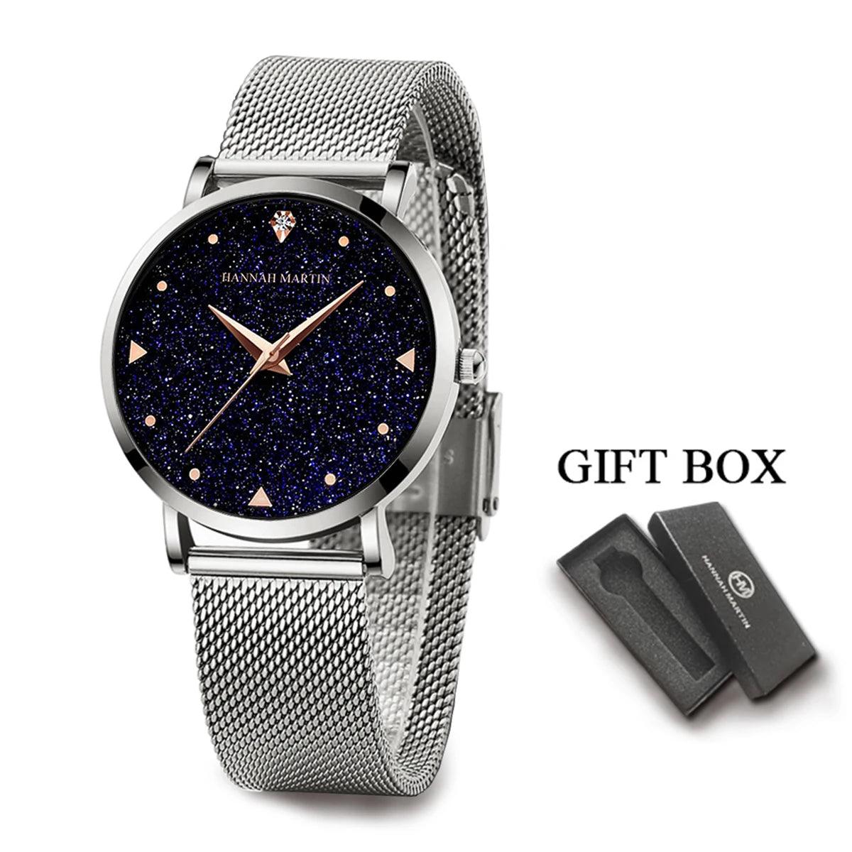 Elegant Luxury Ladie's Watch,  Fashionable Frosted Dial Rhinestone Rose Gold Tone Stainless Steel Mesh Strap Watches
