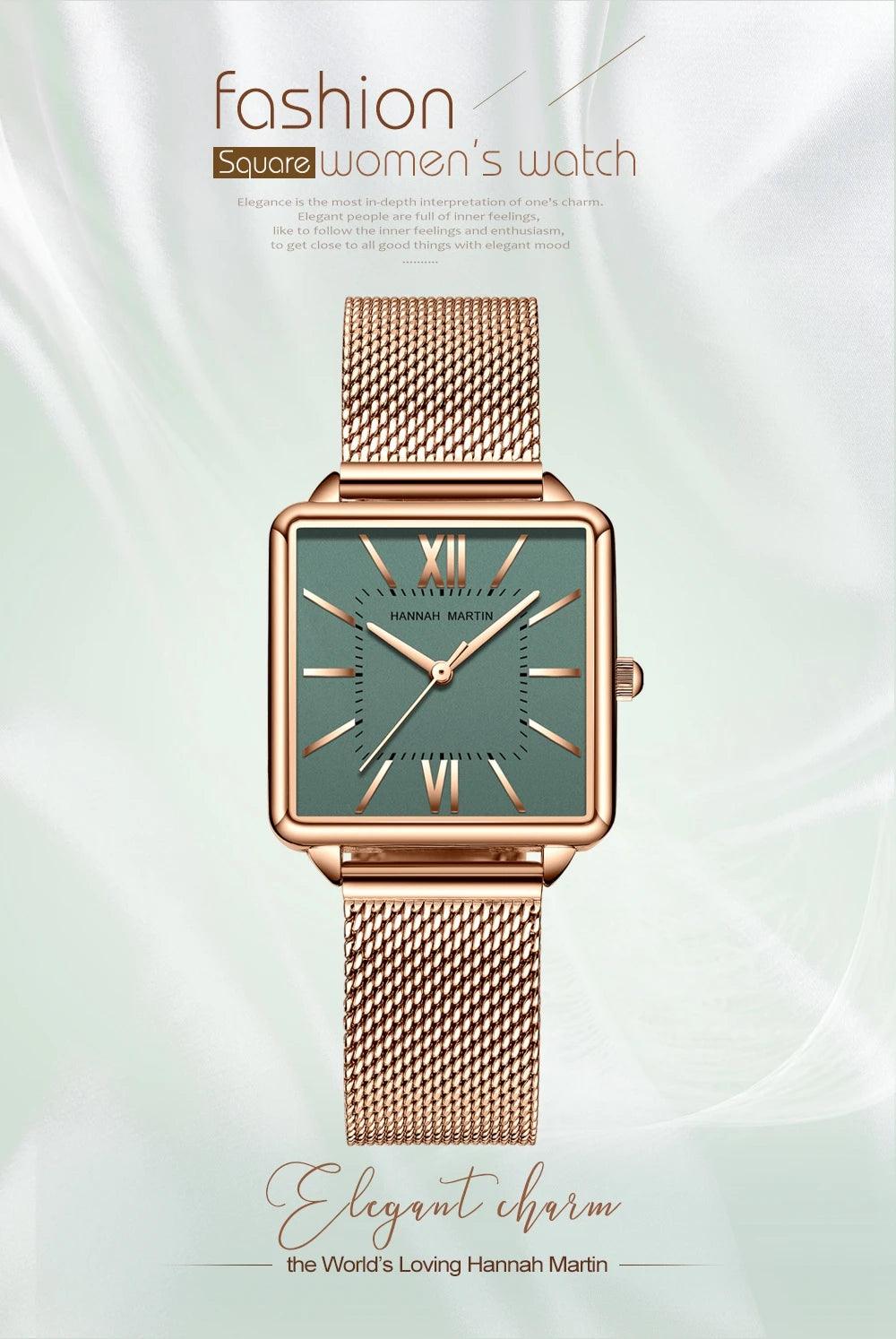 Top Brand Elegant Quartz Movement Stainless Steel Wristwatch 3ATM Waterproof Fashion Original Mesh Women Watches