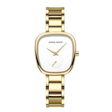 Fashionable Minimalist Style Elegant Ladie's Quartz Wristwatch Wine Barrel Rose Gold or Black Oval Women's Watches