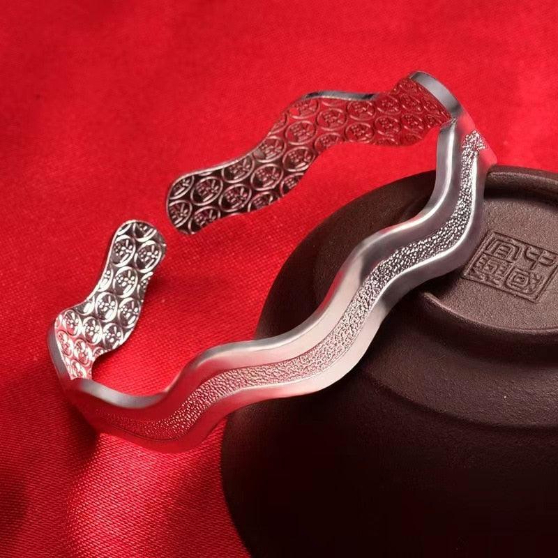 Fashion 925 Sterling Silver Lucky Beads charm Bangles For Women - Charm Bracelets Luxury Designer Jewellery - The Jewellery Supermarket