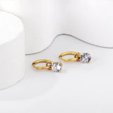 New Exquisite Stainless Steel White Cubic Zirconia Crystals Hoop Waterdrop Star Heart Round Earrings For Women and Girls - The Jewellery Supermarket