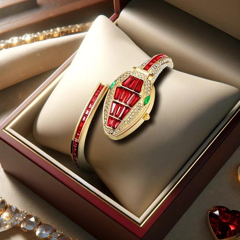 New Luxury Exquisite Fashionable Elegant Women Quartz Snake Design Personalized Small dial Wrist Watches