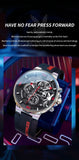 PLAYBOY Casual Quartz Luxury Sports Luminous Waterproof Fashion High-end Silicone Strap Men's Wristwatch