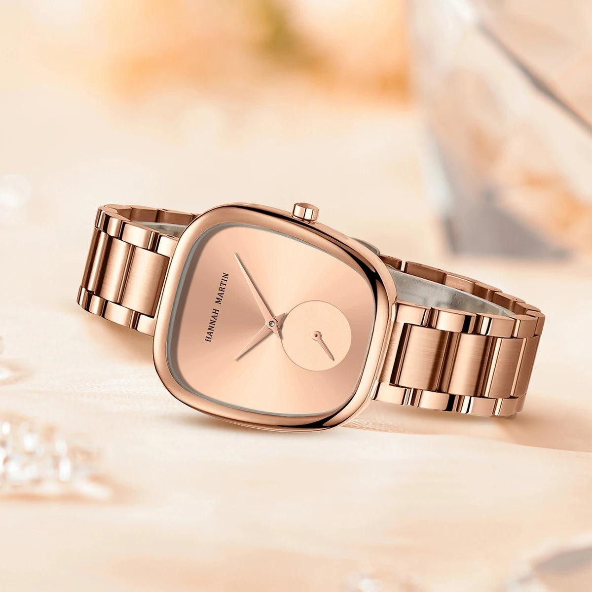 New Luxury Elegant Multifunction Ladies Watches. New Barrel Design Waterproof Quartz Wristwatches for Women